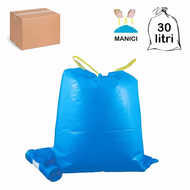 Sacchetti raccolta umido organico con maniglia 55x68 cm 30Lt