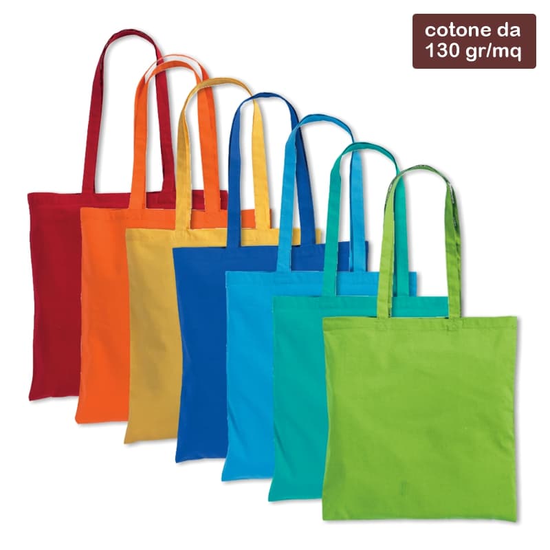 shopper cotone colorate 38x42